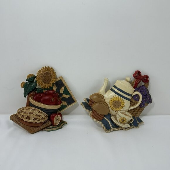 Vintage Home Interior 3D Bakery Shop Wall Hang Deco Retro Rustic Pie Tea Coffee - Picture 1 of 12